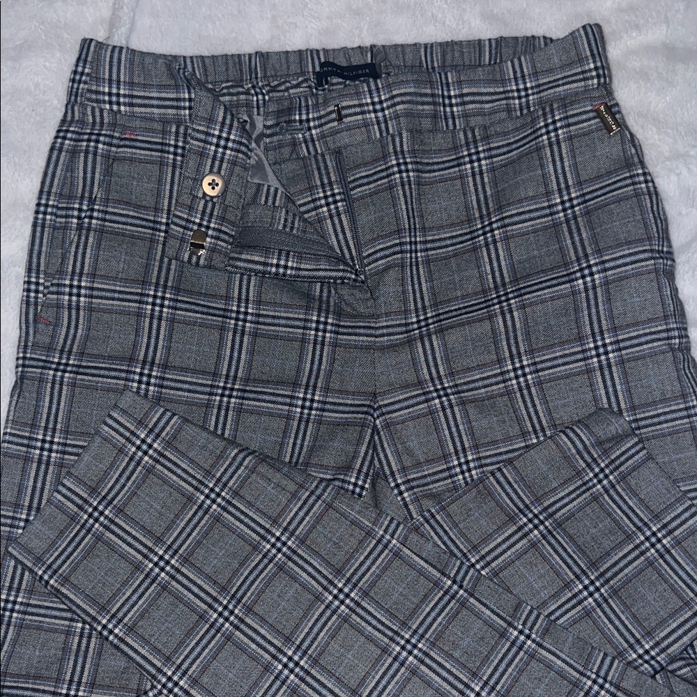 Tommy Hilfiger Gray Plaid Women Jeans
